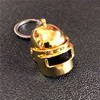 Jedi Retry the helmet Small three -level head can open the stainless manufacturing keychain