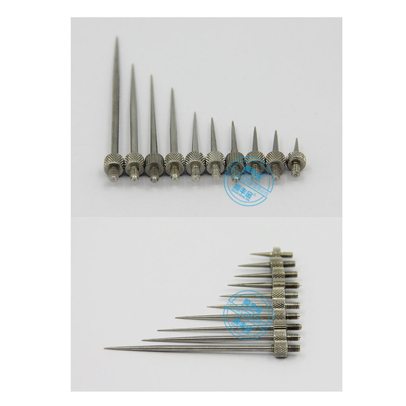 针型尖细头测针高度计规百千分表测头螺纹2.5mm长50直径1.0mm通用