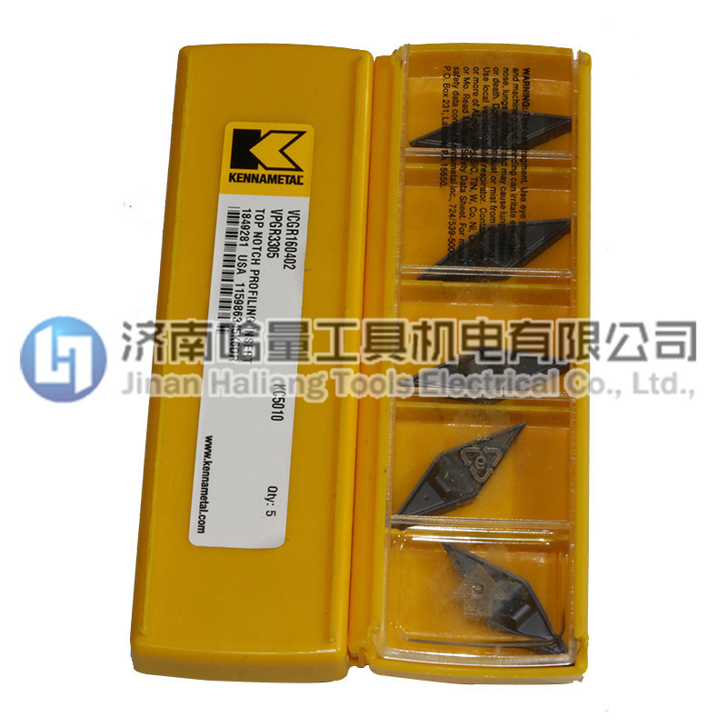 美国肯纳刀片VCGR160404 KC5010多种工件材料的精加工至通用加工