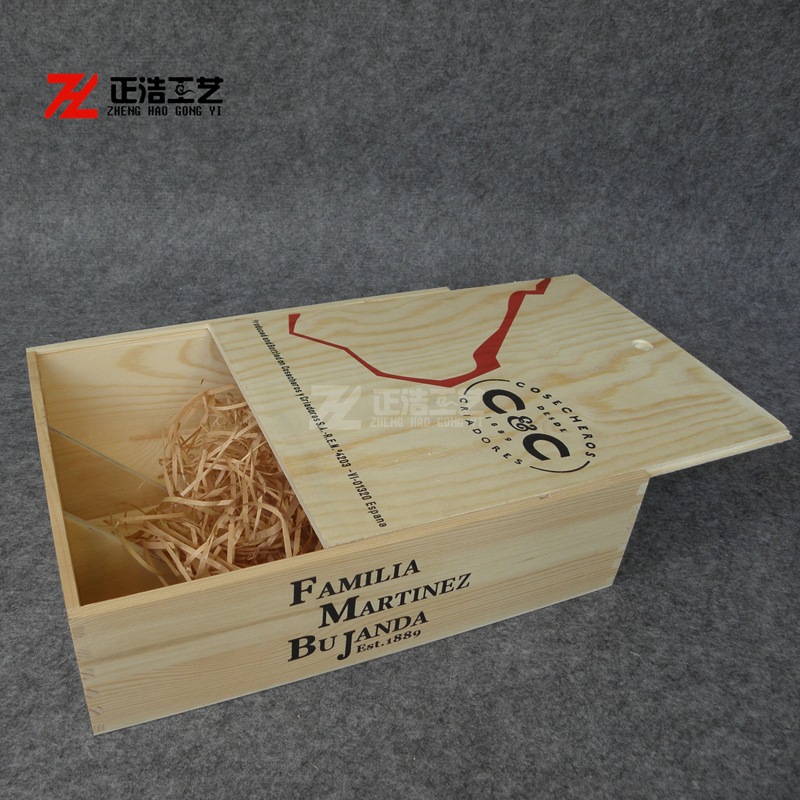 red wine Wooden box woodiness Wine solid wood Wine Wine pine Wine Box factory Customized