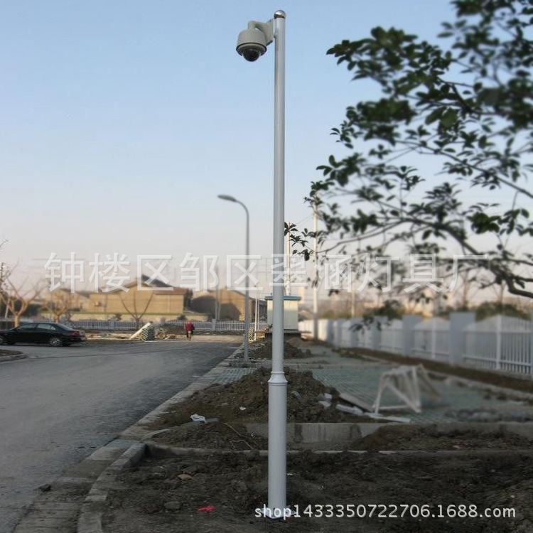 生产定制镀锌钢管立杆 壁装球机款监控立杆 户外道路小区监控杆