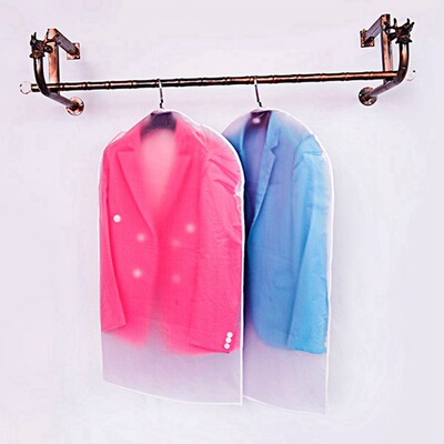 transparent PEVA Dust bag clothes dust cover Hanging type household wardrobe suit a dust cover Clothes cover Hanging pocket