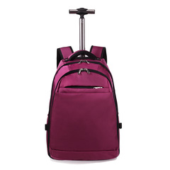 Backpack Solid Color Oxford Cloth Boarding Travel Bag Trolley Bag 20 Inch Business Computer Backpack Travel Case