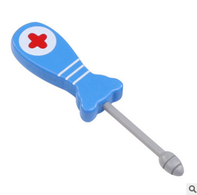 Children's doctor toy set, nurse's injection tool, wooden simulation medical box, baby's play house (accessories)