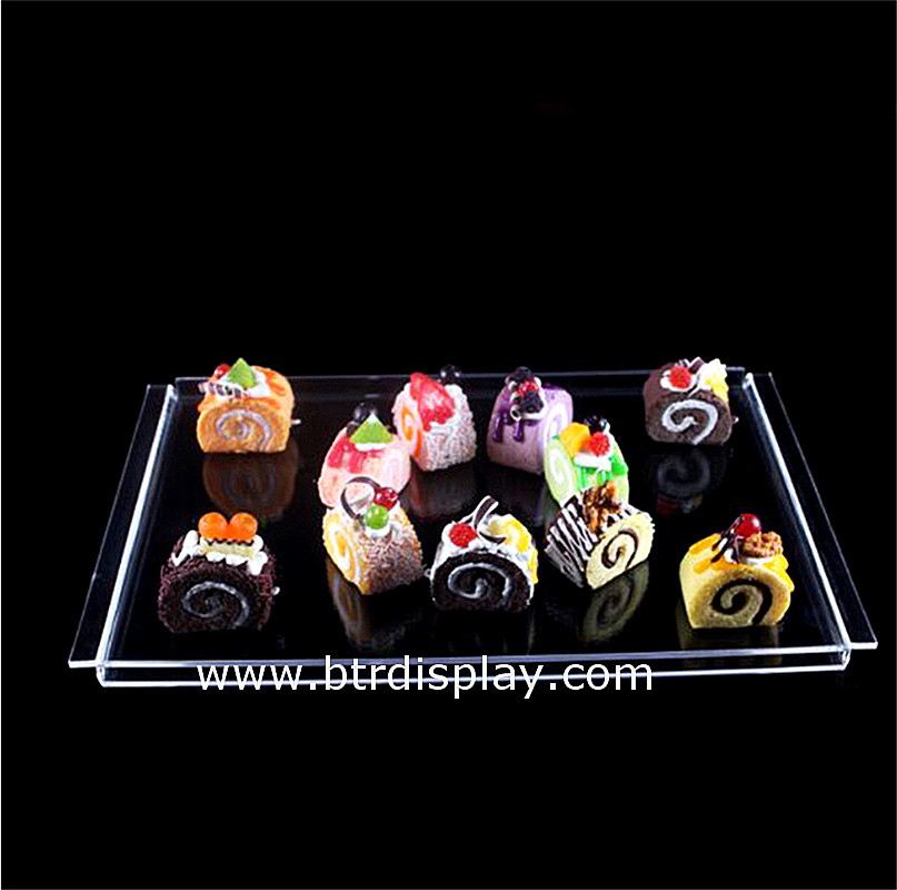 亚克力托盘 点心托盘 透明托盘厂家定制