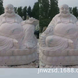 山东弥勒佛雕像公司 花岗岩弥勒佛石雕像图片 寺庙石制大肚佛造价