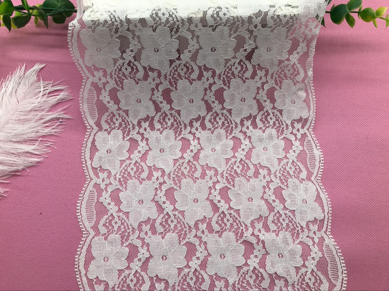 弹力花边压沙弹力花边蕾丝弹力花边氨纶花边6013# 宽度18CM