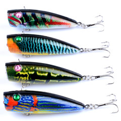 Lure Bionic Baits 4-Color Painted Series Fishing Baits Popper 6.8cm/8.7g Surface Lure Hard Baits