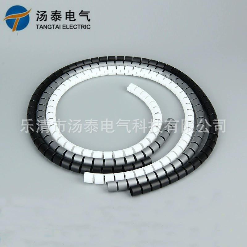 Защита от укусов для хранения проводов, пластиковая кабельная трубка, намоточная трубка, 10 мм, намотка компьютерного кабеля, кабельный органайзер