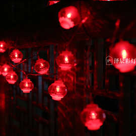LED红灯笼彩灯新年春节元宵灯笼串灯喜庆节日气氛挂灯布置装饰灯