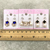 Fashionable earrings, accessory, 3 pair, Korean style, wholesale