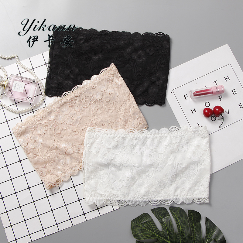 Women's Lace Thin One-Piece Chest Wrapping Base Strapless Girls' Chest Anti-Walking Vest Underwear Women's Lace Thin One-Piece Chest Wrapping Base Strapless Girls' Chest Anti-Walking Vest Underwear