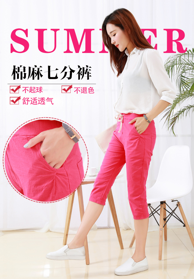 Pentalon été en Coton et lin - Ref 3434433 Image 36