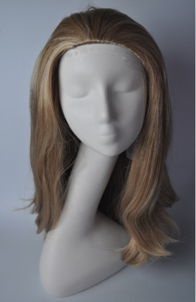 Estilo europeo y americano cos / party peluca popular fiesta cubierta de cabeza de fábrica cabello liso