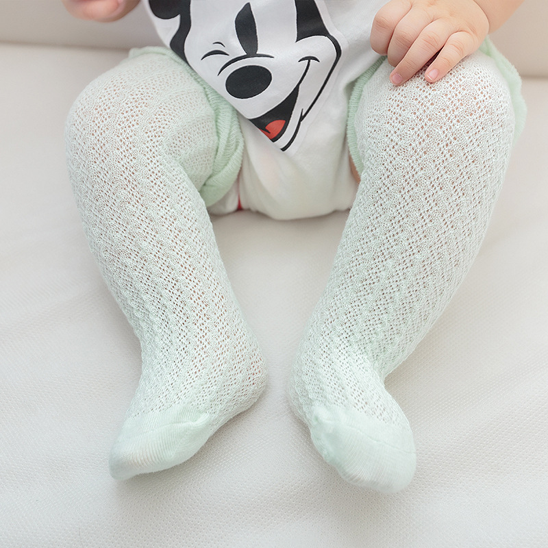 Calcetines de bebé calcetines antimosquitos de malla delgada de verano para niños y niñas niños boca suelta bebé calcetines sobre la rodilla medias no apretadas
