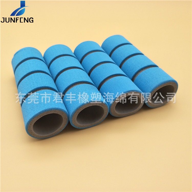 君丰供应 山地车舒适减震防滑把手套 双色自行车竹节nbr海绵把套