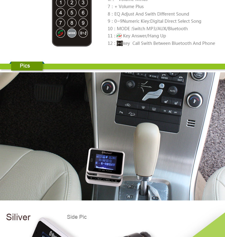 Car Bluetooth MP3 Player Digital Display