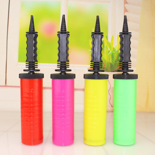 Manufacturer wholesale two-way hand push inflator manual inflator simple round portable plastic balloon inflator