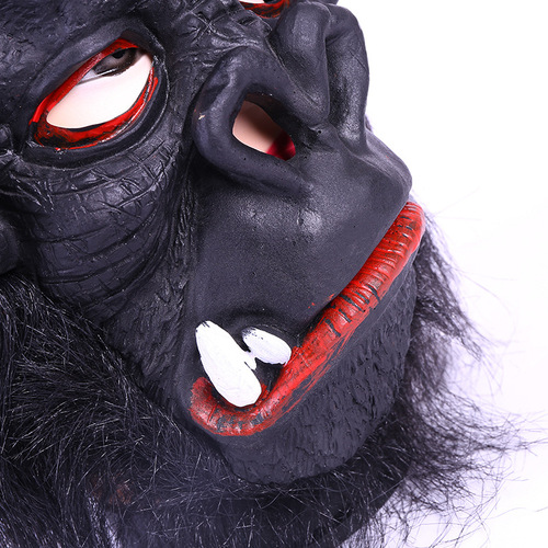 Halloween Gorilla Monkey Mask Costume Party Performance Prop Golden Animal Headmask