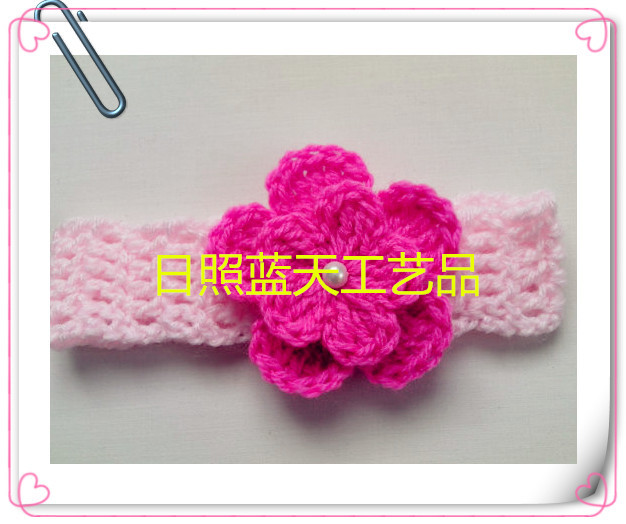 供应手钩毛线花朵。手工毛线钩针钩花