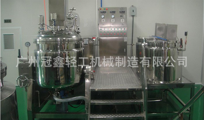 350L液压升降可倾倒料真空均质乳化机 医药化妆品均质乳化锅