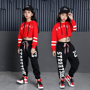 Children boy girls hip-hop jazz dance costumes modern rapper gogo dancers outfits children model show outfits for kids
