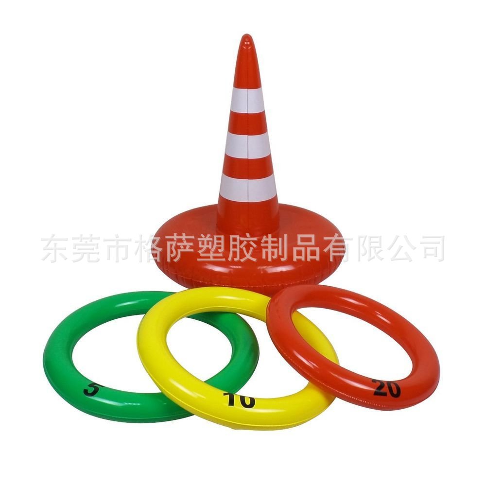 充气儿童套圈投掷用品 PVC充气套圈游戏 儿童套圈圈玩具 投掷圈抛