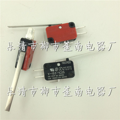 銀點 微動開關 V-154-1C25 153 彎柄 小型微動限位行程開關 常開