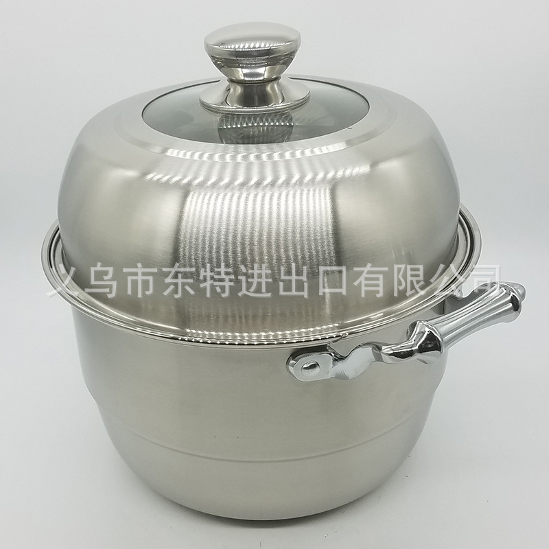 Factory direct sales of stainless steel steamers, combination LIDS, double-bottom steamers, composite steel multi-purpose steamers, high-end gift POTS detail image 11