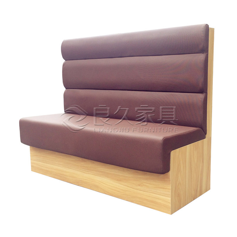 简约休闲双人沙发-适用于茶餐厅快餐店卡座沙发西餐厅，KTV板式卡座