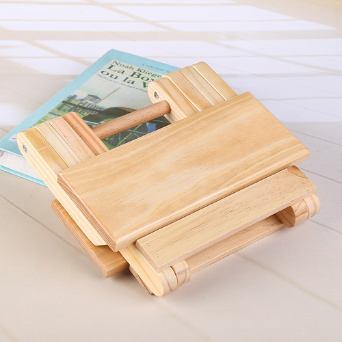 Pine solid wood folding stool portable household solid wood horse outdoor fishing chair small bench square stool