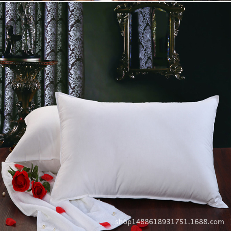 爆款五星级酒店专用枕头全棉枕芯防鹅绒保健单人枕头宿舍宾馆枕芯|ms
