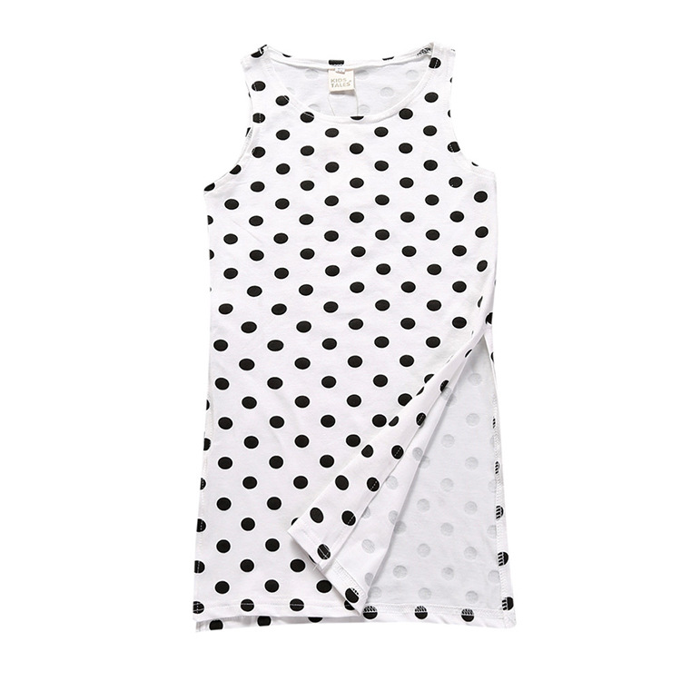 Ins popular spring 2019 new children's girls' long slit dress women's baby tank top long skirt