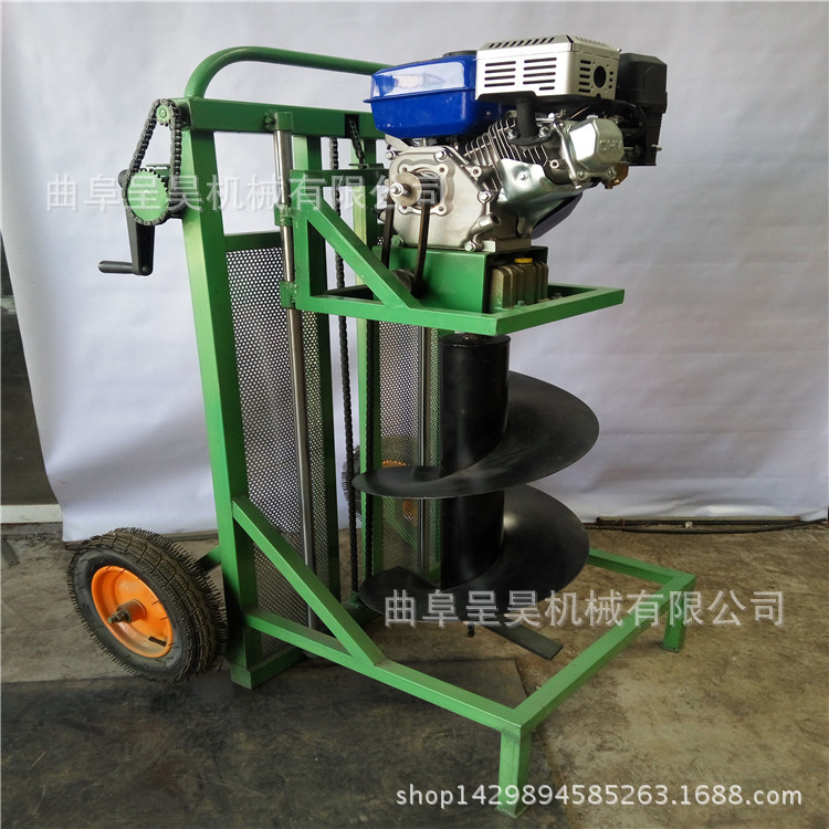 快速挖树洞机器 7.5马力种树打孔机 葡萄立柱挖坑机 单人使用