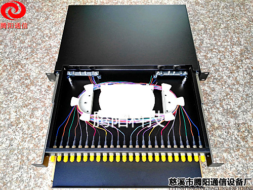 ST24口光纤配线架 12芯ST口终端盒 24芯抽拉式光纤盒