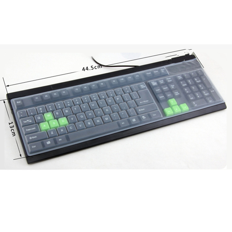 Wholesale desktop keyboard protective film, dust-proof silicone, comfortable to the touch, transparent with key keyboard film Item Picture
