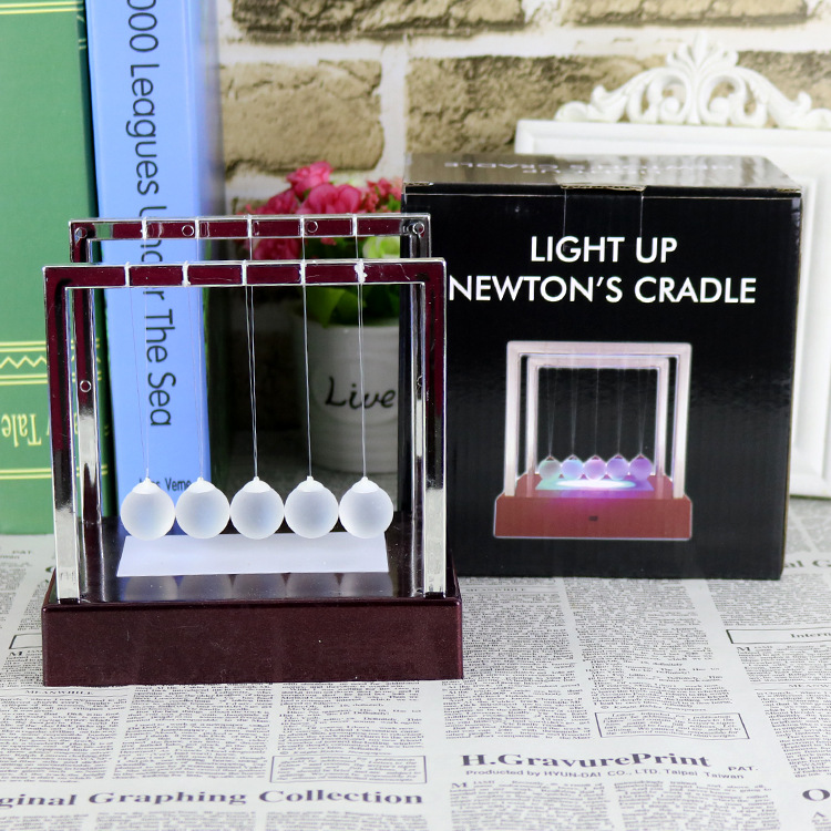 发光牛顿摆球08