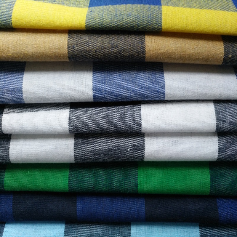 TC涤棉色织布 色织里布 涤棉格子色织布 箱包手袋鞋材里布