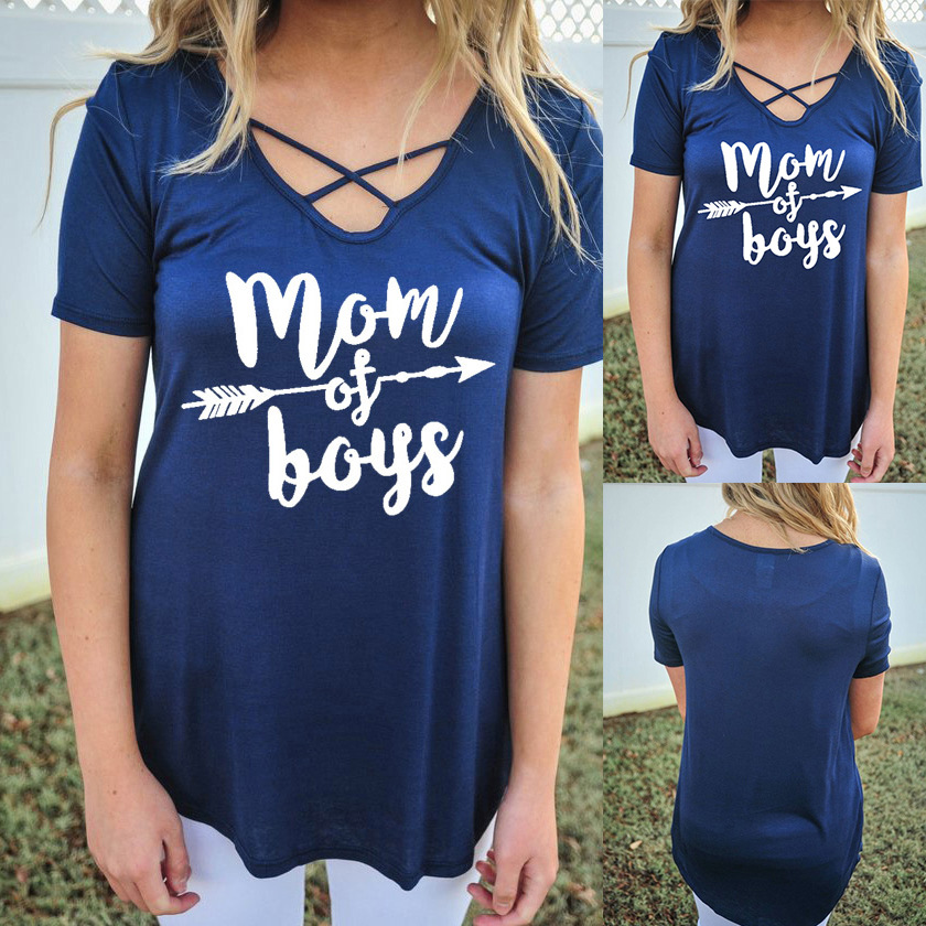 Plus Size Womens V Neck Printed T Shirt Sexy Design Comfortable Fit Casual Style Wholesale Available