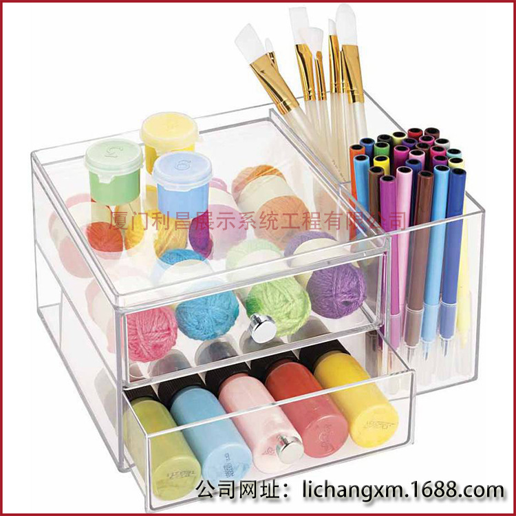 透明亚克力化妆盒 makeup box 有机玻璃彩妆收纳盒