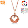 Shiying 184 new heart -shaped hollow aromatherapy necklace piano sound bead pregnant women necklace crane