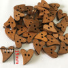 Factory Direct Sales of Spot low -priced low -priced promotion retro baking lacquer heart -shaped foreign trade wooden button personality DIY wood buckle