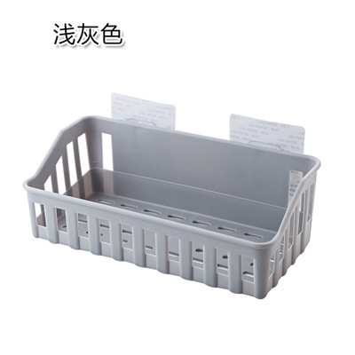 I108 llano hueco de almacenamiento de rack de baño Punch-libre de almacenamiento de plástico rack de baño de pared estante de artículos de tocador