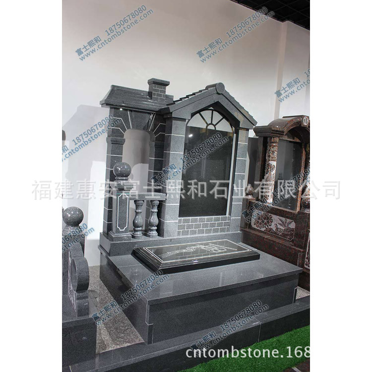 Hubei Tianmen Tombstone Sesame Grey House modelling stone carving Tombstone Of large number Sell Fashionable