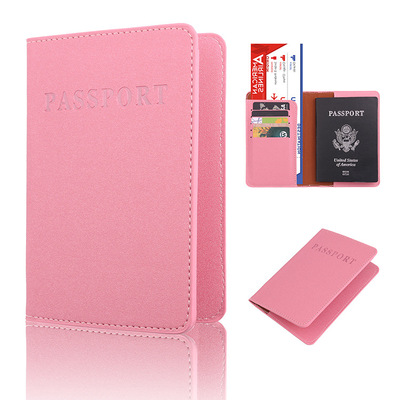 Scrub PU Passport Case Card position Passport package Certificate holder travel go abroad Short and long payment Solid Passport Case Passport Holder
