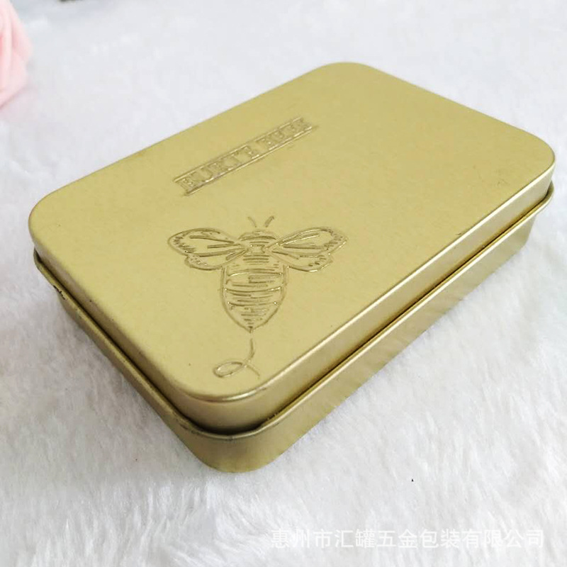 厂家定制马口铁两片带铰链糖果铁盒铁罐收纳盒