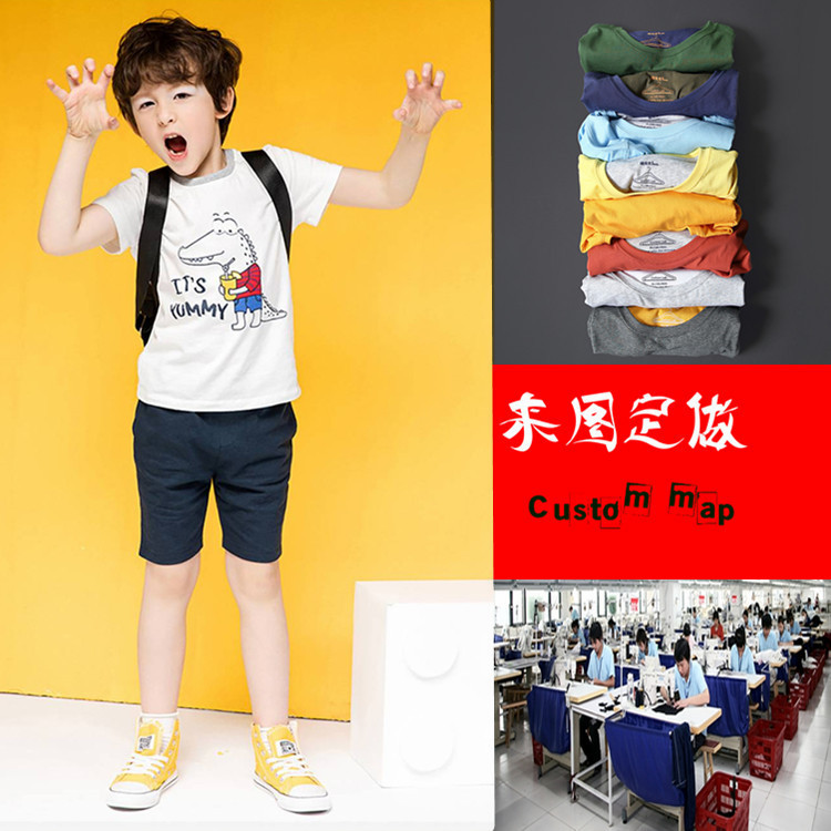 Looking for a factory Guangzhou Children's clothing Short sleeved T-shirt customized men and women Size Children's clothing machining pure cotton T-shirts Short sleeved T-shirt