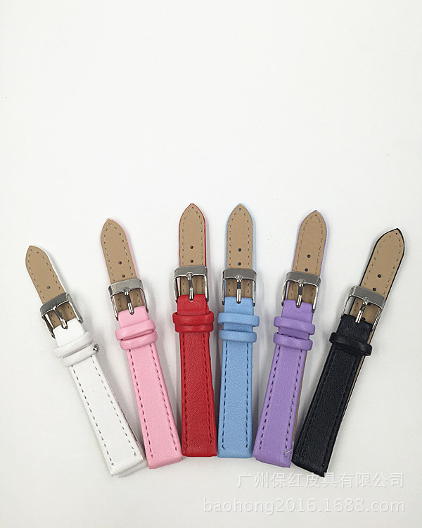 厂家优质供应超软超好手感PU皮女款手表带 皮表带 时尚表带 可定