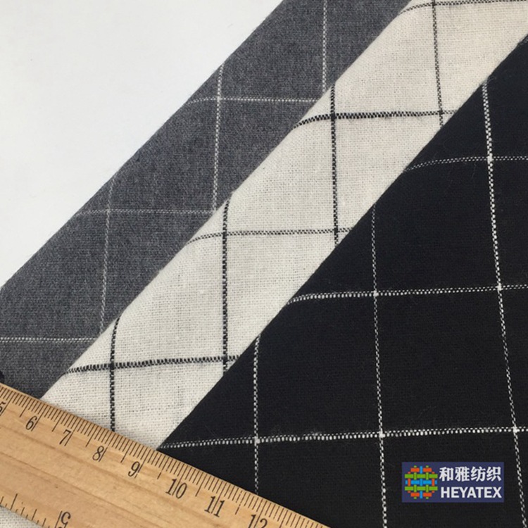 涤棉磨毛色织格子布 秋冬衬衫服装鞋帽工艺品面料