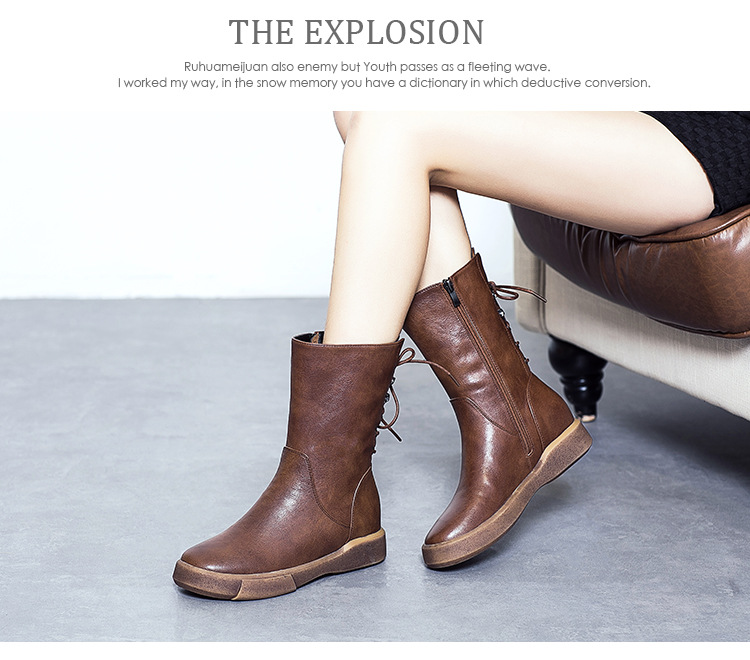 Bottes femme en PU de haute qualité - Ref 3355392 Image 17